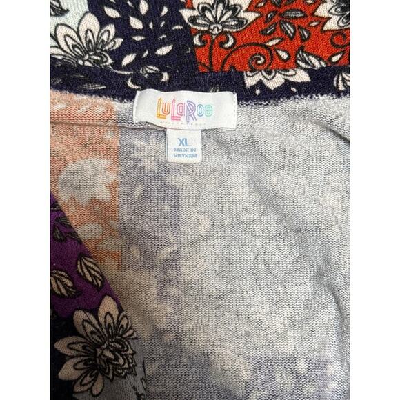 Women’s LulaRoe Long Multicolor Floral Patterned Sweater Cardigan Sz XL - Picture 4 of 4